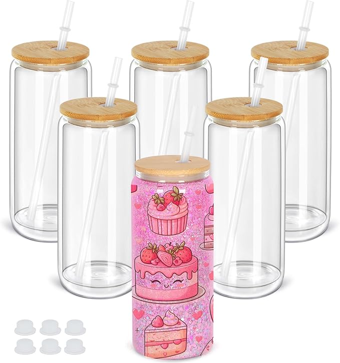 20oz Glass SnowGlobe Tumbler